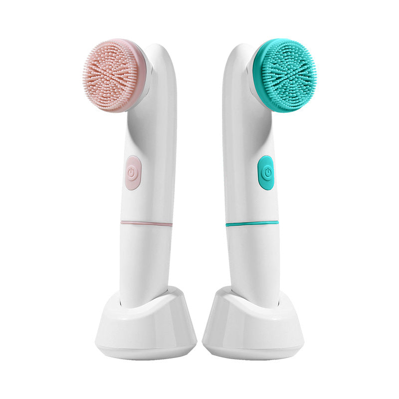 Electric Sonic Facial Cleansing Brush with Silicone Head