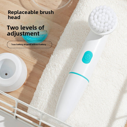 Electric Sonic Facial Cleansing Brush with Silicone Head